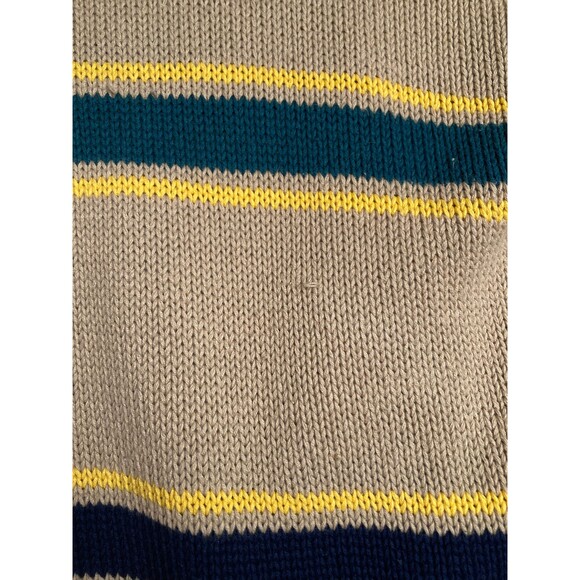 Eddie Bauer Vintage 80s Sweater 1980s Cotton Striped Pullover Size Large - Picture 4 of 5